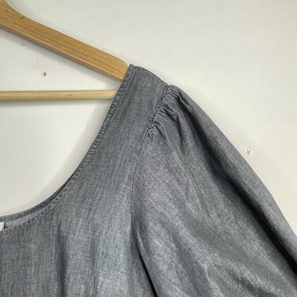Rachel Comey x Target Gray Chambray Puff Sleeve Rustic Midi Dress womens 4 new - Picture 5 of 12